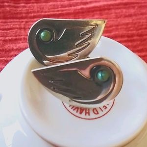 Vintage sterling silver and turquoise earrings.